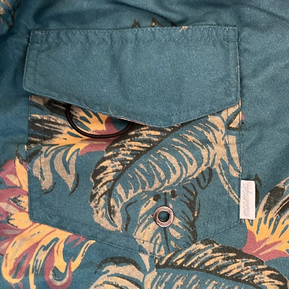 NWT Maamgic ChinoWave Floral Print Mens Swim Trunks Size Medium Green Gold Beach - Picture 5 of 16